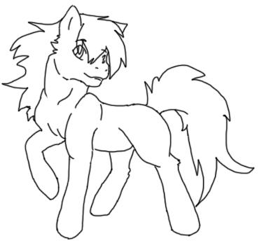 Tophat's pony uncolored