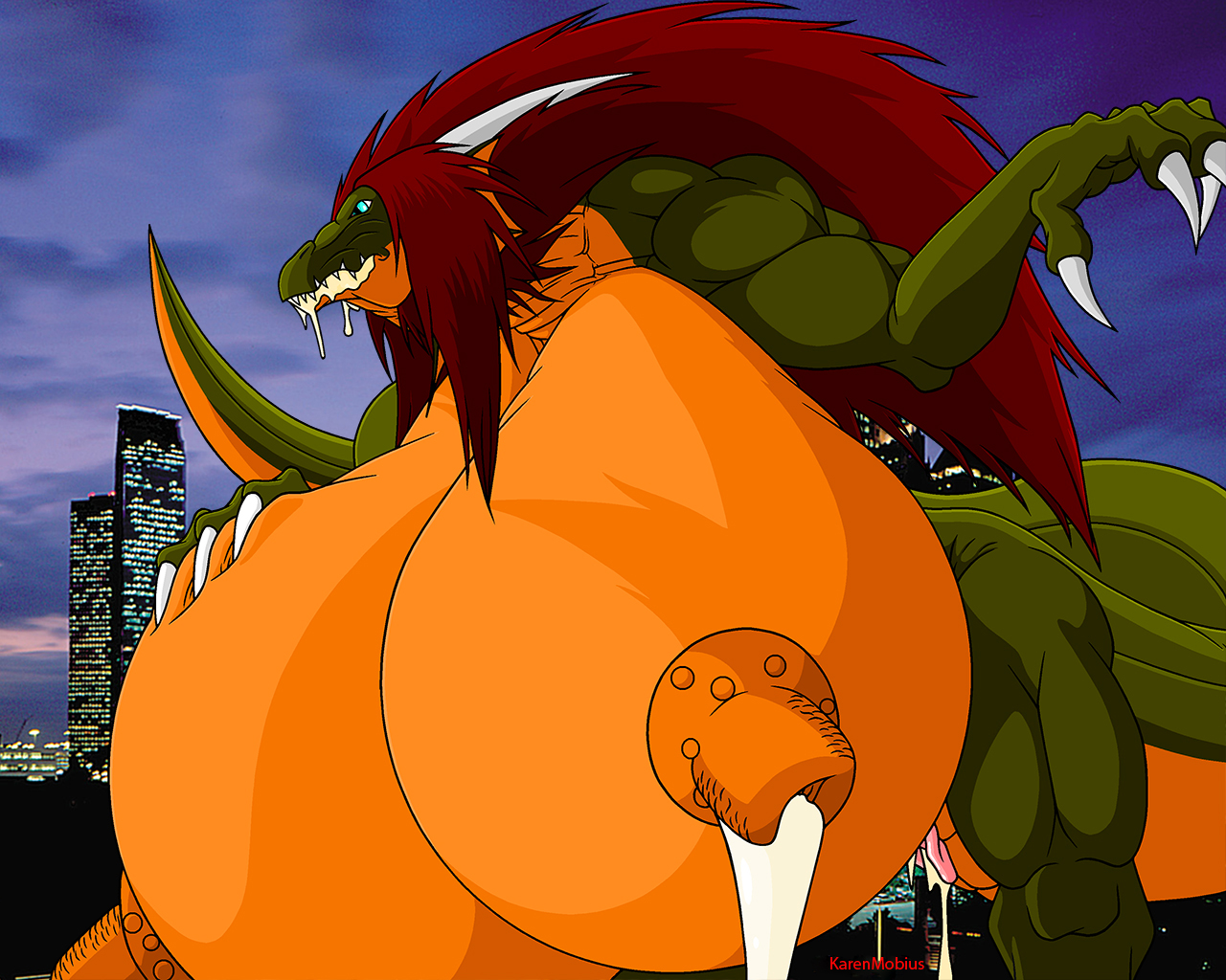 One Horny and massive Saurian